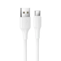 Кабель HOCO X120 Beneficio silicone charging data cable USB to Type-C 60W 3A 1m White